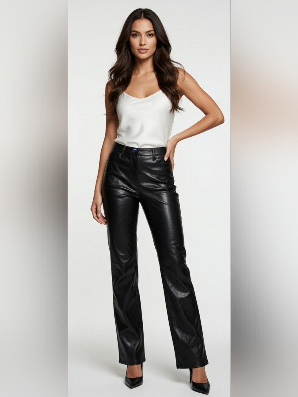 NWT Women's Old navy Faux Leather Black Pants